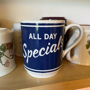 kate spade blue Lenox 'All Day Specials' Mug, “All In Good Taste” collection
